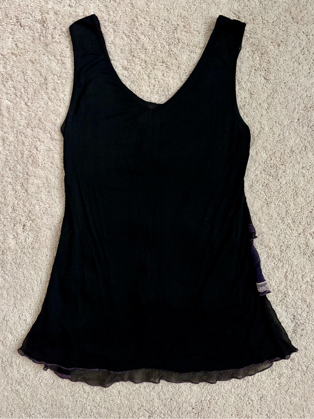 hazel Purple Embellished Layered Tank Top - Picture 2 of 7